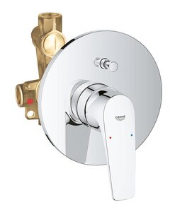 Изображение товара Смеситель для ванны и душа Grohe BauFlow 29113000 хромированный