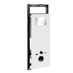 Изображение товара Инсталляция для унитаза WasserKraft Salm 27TLT.010.ME.WH.БН04, стеклянная панель белая, механическа