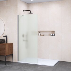Изображение товара Душевая стенка RGW Walk In WA-102-B 120 см матовое стекло черный профиль Германия