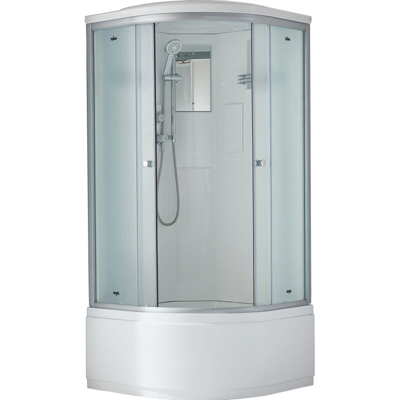 Изображение товара Душевой бокс Timo Standart T-5590, 90 x 90 см, c крышей, высокий поддон, стекла прозрачные, профиль хром