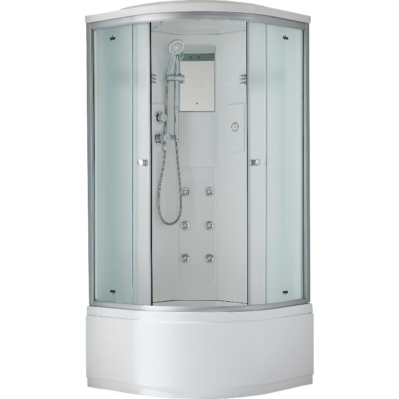 Изображение товара Душевой бокс Timo Standart T-5590 Г/М, 90 x 90 см, c крышей, с гидромассажем, высокий поддон, стекла прозрачные, профиль хром