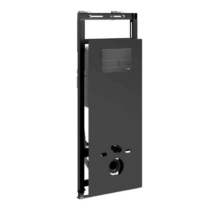 Изображение товара Инсталляция для унитаза WasserKraft Salm 27TLT.010.МЕ.БЛ.МБ04 черный с стеклянной панелью