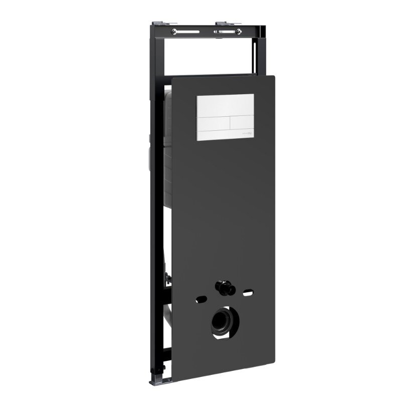 Изображение товара Инсталляция для унитаза WasserKraft Salm 27TLT.010.ME.BL.WH04 с стеклянной панелью черная