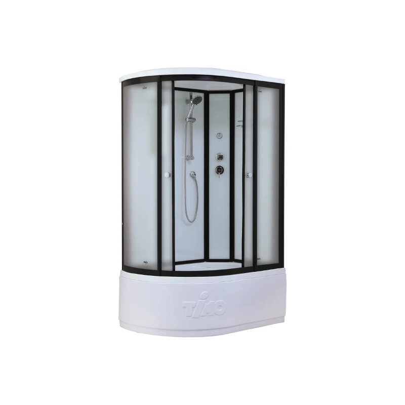 Изображение товара Душевой бокс Timo Standart T-6620BFL/T-6620BFR, 120 x 85 см, c крышей, высокий поддон, левый/правый, стекла матовые, профиль черный Изображение товара Душевой бокс Timo Standart T-6620BFL/T-6620BFR, 120 x 85 см, c крышей, высокий поддон, левый/правый, стекла матовые, профиль черный