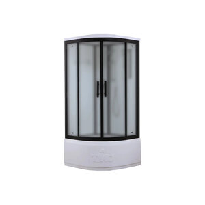 Изображение товара Душевой бокс Timo Standart T-6690BF, 90 x 90 см, c крышей, высокий поддон, стекла прозрачные, профиль черный