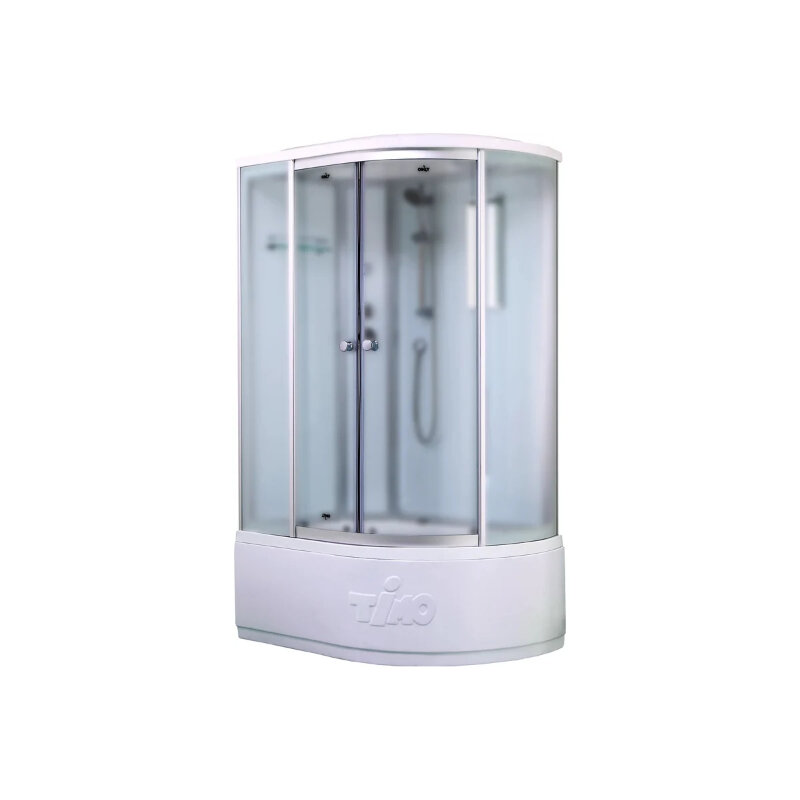 Изображение товара Душевой бокс Timo Standart T-6620SFL/T-6620SFR, 120 x 85 см, c крышей, высокий поддон, стекла матовые, профиль хром, левый/правый Изображение товара Душевой бокс Timo Standart T-6620SFL/T-6620SFR, 120 x 85 см, c крышей, высокий поддон, стекла матовые, профиль хром, левый/правый