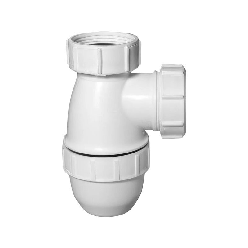 Изображение товара Сифон для раковины McAlpine MRSK2-NW-MINI, без выпуска, белый, 14,2 см