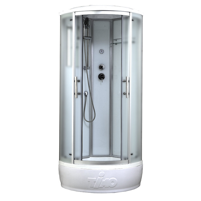 Изображение товара Душевая кабина Timo Standart T-6680SF, 80 x 80 см, c крышей, средний поддон, стекла матовые, профиль хром