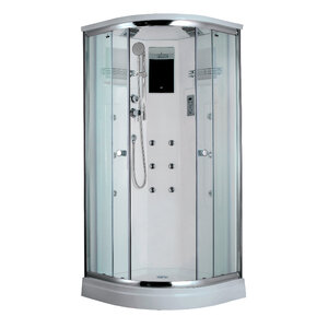 Изображение товара Душевая кабина Timo Lux T-7709(NEW), 90 x 90 см, c крышей, с гидромассажем, низкий поддон, стекла прозрачные, профиль хром