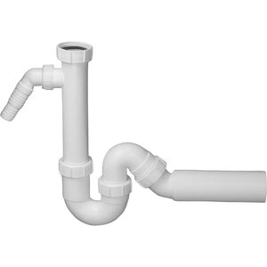 Изображение товара Сифон для раковины McAlpine MRSK4A белый пластиковый мокрый затвор