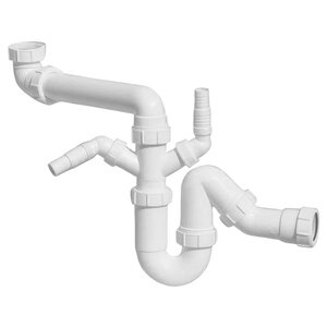 Изображение товара Сифон для раковины McAlpine MRSK7-5571 белый пластиковый регулировка высоты