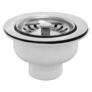 Изображение товара Выпуск для кухонной мойки McAlpine MRSKW7ST, без перелива, с решеткой-пробкой, выход 1 1/2, хром