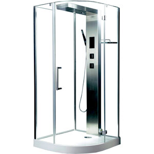 Изображение товара Душевая кабина Timo Armo Premium H-506, 90 x 90 см, c крышей, средний поддон, с гидромассажем, стекла прозрачное, профиль хром