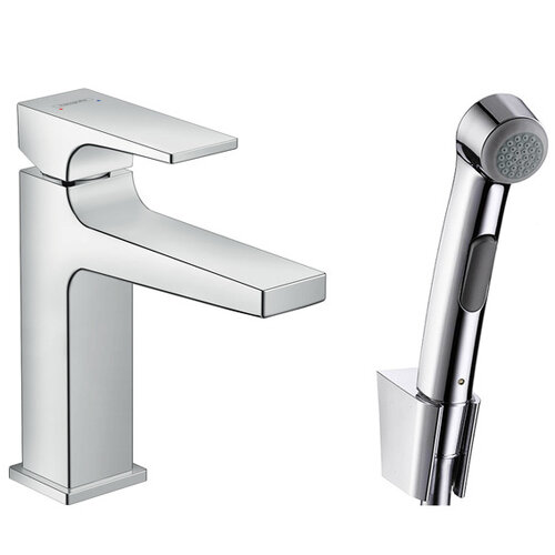 Изображение товара Смеситель для раковины Hansgrohe Metropol с гигиеническим душем хром Изображение товара Смеситель для раковины Hansgrohe Metropol с гигиеническим душем хром