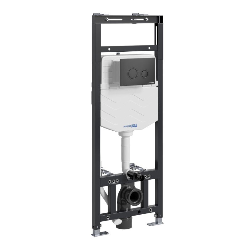 Изображение товара Инсталляция для унитаза WasserKraft Alme 15TLT 010 ME MB01 механическая черная матовая