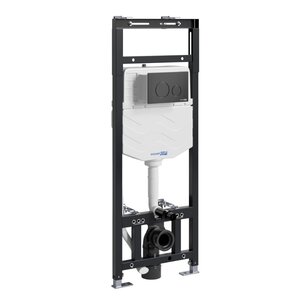 Изображение товара Инсталляция для унитаза WasserKraft Alme 15TLT.010.ME.MB02, механическая клавиша черная матовая