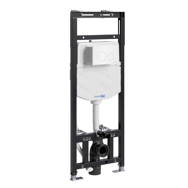 Изображение товара Инсталляция для унитаза WasserKraft Alme 15TLT.010.ME.WH02, механическая клавиша белая