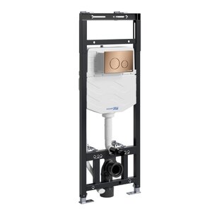 Изображение товара Инсталляция для унитаза WasserKraft Alme 15TLT.010.ME.RG02 с механической клавишей золото-розовое