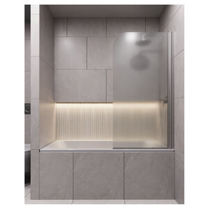 Изображение товара Шторка на ванну Timo T30, 70 см, стекло матовое, профиль хром