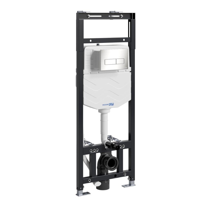 Изображение товара Инсталляция для унитаза WasserKraft Alme 15TLT.010.ME.BN03, механическая клавиша никель