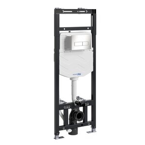 Изображение товара Инсталляция для унитаза WasserKraft Alme 15TLT.010.ME.BN03, механическая клавиша никель