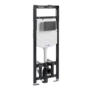 Изображение товара Инсталляция для унитаза WasserKraft Alme 15TLT.010.ME.MB03, механическая клавиша черная матовая