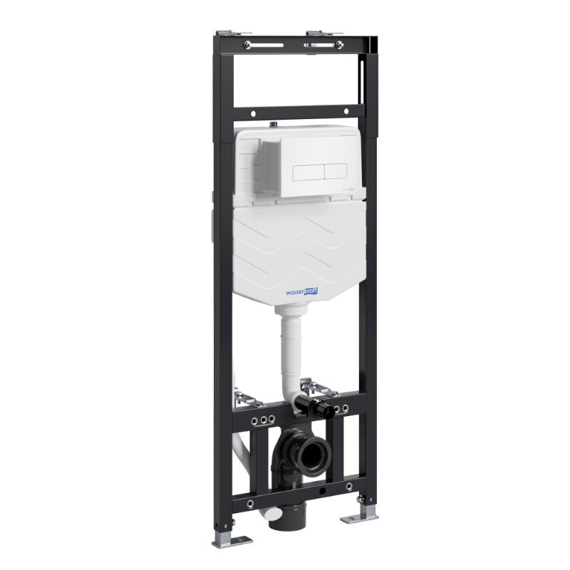 Изображение товара Инсталляция для унитаза WasserKraft Alme 15TLT.010.ME.WH03, механическая клавиша белая