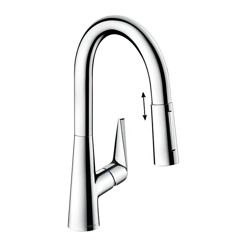 Изображение товара Смеситель для кухонной мойки Hansgrohe Talis S хром, 22.8 см вытягиваемый, однорычажный