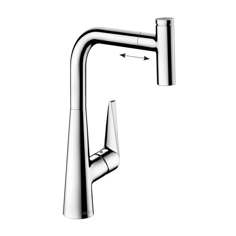 Изображение товара Смеситель для кухонной мойки Hansgrohe Talis Select S, 72821000, с вытяжным изливом, хром Изображение товара Смеситель для кухонной мойки Hansgrohe Talis Select S, 72821000, с вытяжным изливом, хром