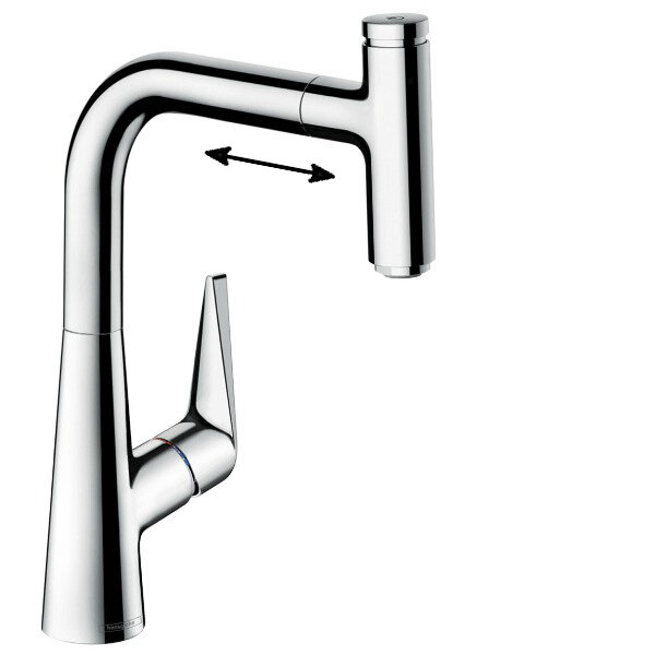 Изображение товара Смеситель Hansgrohe Talis Select S 72822000 для кухонной мойки с Select и выносным изливом Изображение товара Смеситель Hansgrohe Talis Select S 72822000 для кухонной мойки с Select и выносным изливом