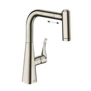 Изображение товара Смеситель для кухонной мойки Hansgrohe Metris, 73800800, сталь