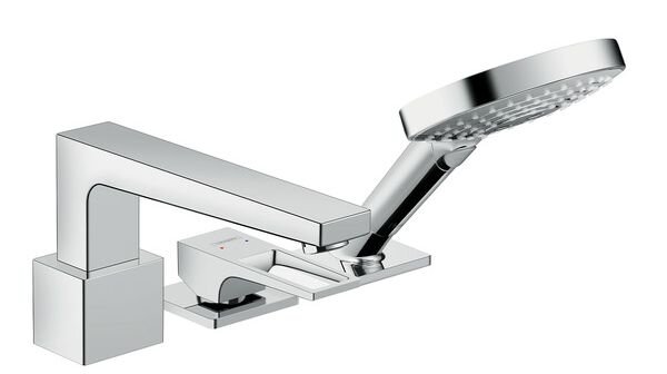 Изображение товара Смеситель для ванны и душа Hansgrohe Metropol 74551000 хром монтаж на борт ванны