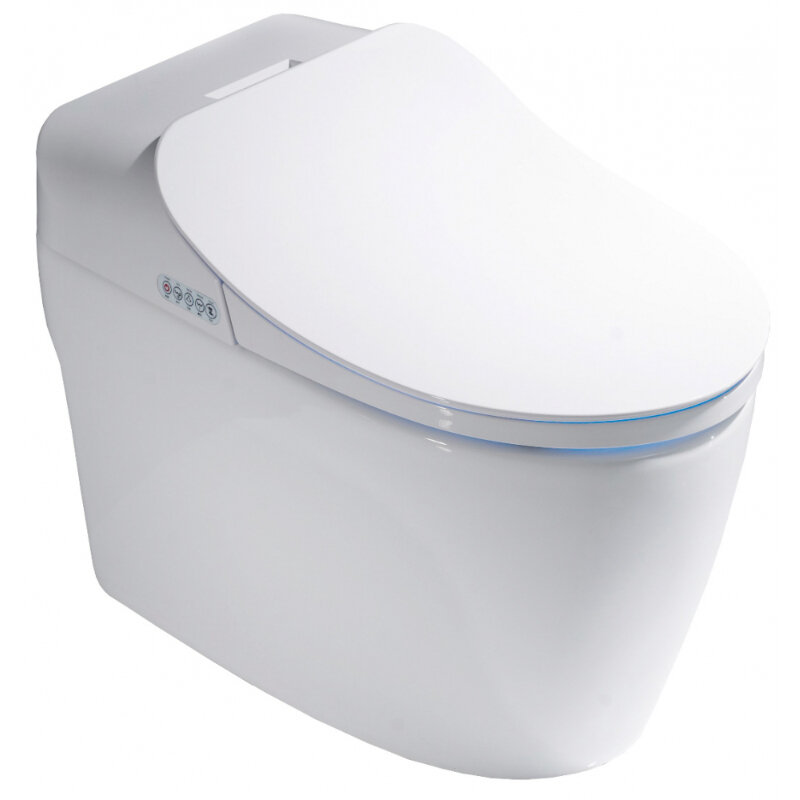 Изображение товара Timo TE-721: безободковый унитаз-биде с микролифтом, белый