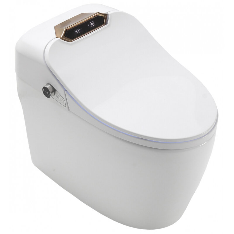 Изображение товара Электронный напольный унитаз-биде Timo TE-731 безободковый с микролифтом и дисплеем