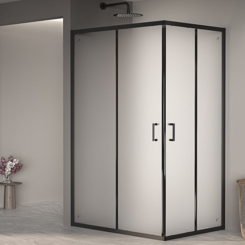 Изображение товара Душевой уголок RGW Passage PA-040 90х120 см с матовым стеклом и черным профилем