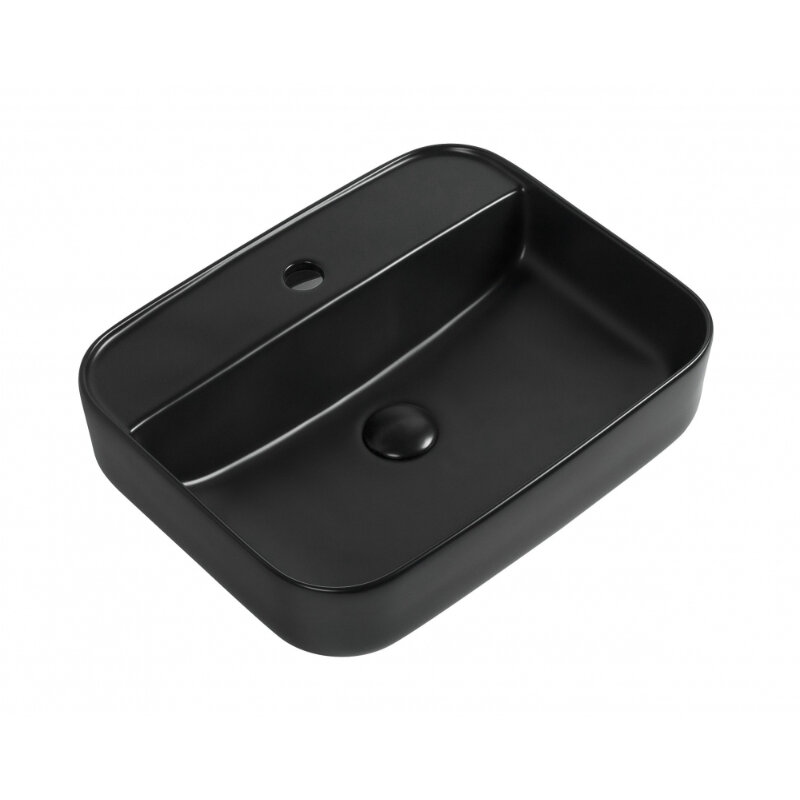 Изображение товара Раковина Timo Inari TK-505MB Черный фаянс 50.5 см