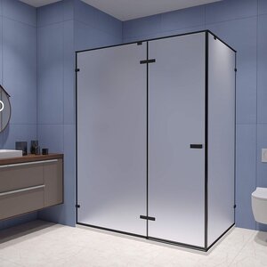 Изображение товара Душевой уголок RGW Stilvoll SV-040-B, 353204008-24, 100 х 80 см, стекло матовое сатинат, профиль черный