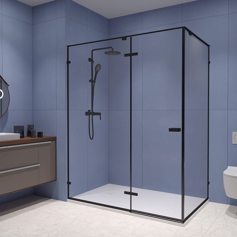 Изображение товара Душевой уголок RGW Stilvoll SV-040-B 100x90 см прозрачное стекло черный профиль Германия