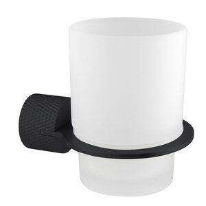 Изображение товара Стакан для щеток Allen Brau Priority 6.31C02-31, стекло белое, держатель черный матовый