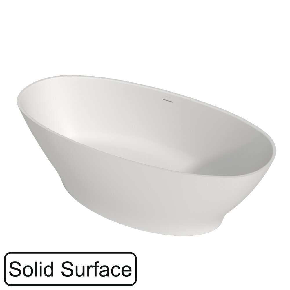 Изображение товара Ванна Whitecross Glock 170x80 см из искусственного камня белая матовая