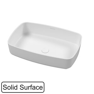 Изображение товара Раковина Whitecross Lazurit 0741.058038.200 58х38 см угловая искусственный камень белая матовая