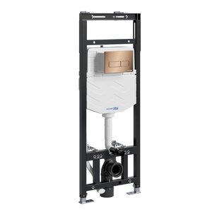 Изображение товара Инсталляция для унитаза WasserKraft Alme 15TLT.010.ME.RG03 механическая клавиша золото розовое