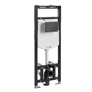 Изображение товара Инсталляция для унитаза WasserKraft Alme 15TLT.010.ME.MB04, механическая клавиша черная матовая