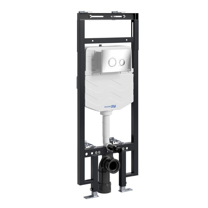 Изображение товара Инсталляция для унитаза WasserKraft Dinkel 58TLT.010.ME.CH01 механическая хромированная клавиша