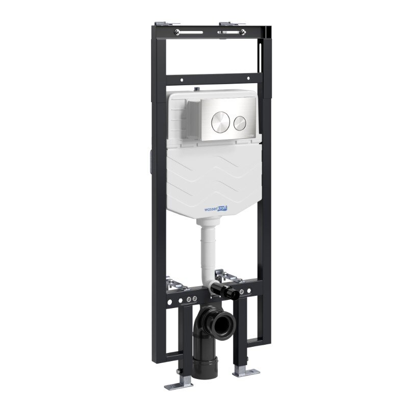 Изображение товара Инсталляция для унитаза WasserKraft Dinkel 58TLT.010.ME.BN02 механическая клавиша никель Изображение товара Инсталляция для унитаза WasserKraft Dinkel 58TLT.010.ME.BN02 механическая клавиша никель