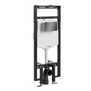 Изображение товара Инсталляция для унитаза WasserKraft Dinkel 58TLT.010.ME.PB03, механическая клавиша черная