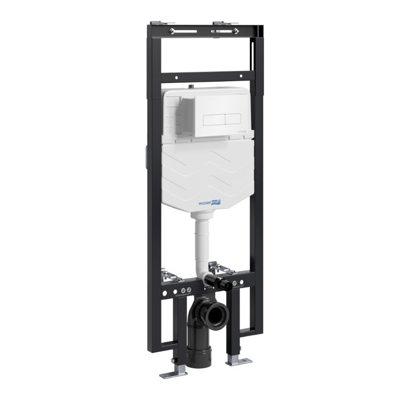 Изображение товара Инсталляция для унитаза WasserKraft Dinkel 58TLT.010.ME.WH03, механическая клавиша белая