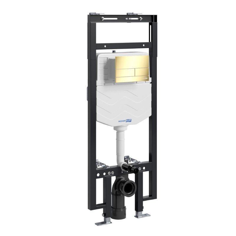 Изображение товара Инсталляция для унитаза WasserKraft Dinkel 58TLT.010.ME.PG04, механическая клавиша золото глянцевое Изображение товара Инсталляция для унитаза WasserKraft Dinkel 58TLT.010.ME.PG04, механическая клавиша золото глянцевое