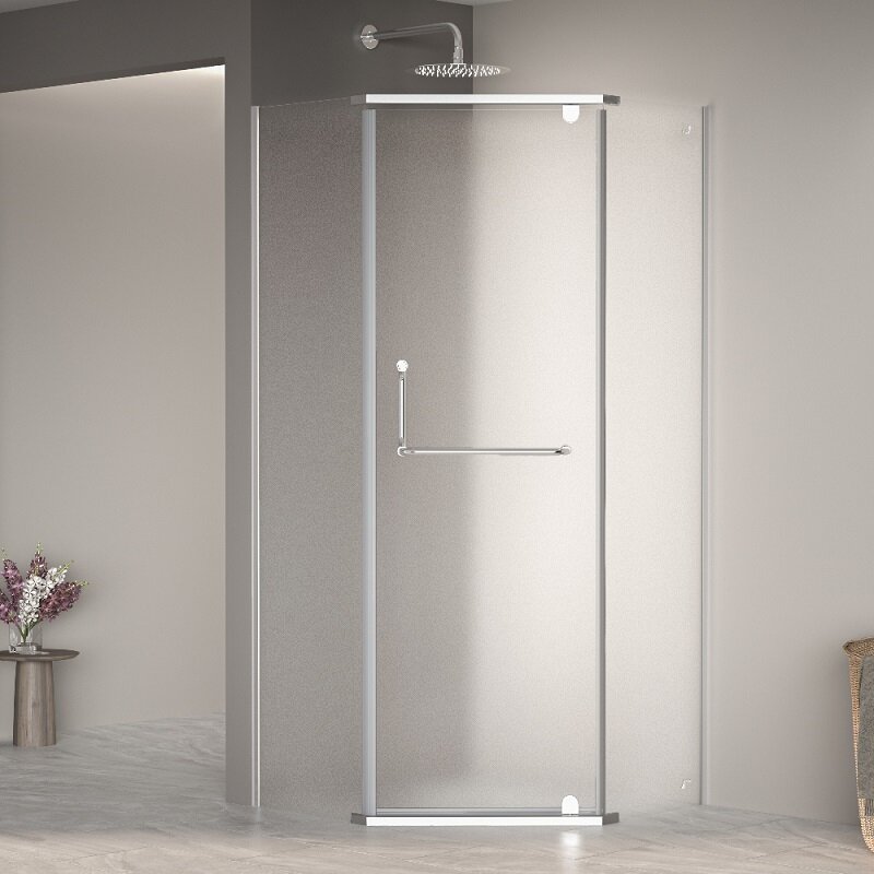 Изображение товара Душевой уголок RGW Passage PA-81 80x80 см трапеция хром стекло матовое