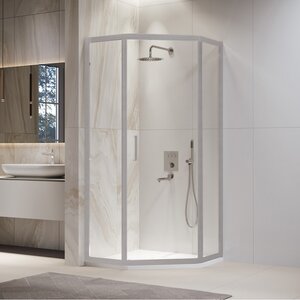 Изображение товара Душевой уголок RGW Passage PA-86-S 100x100 см с прозрачным стеклом и хром-сатиновым профилем